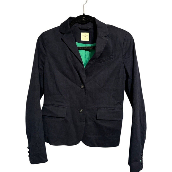 Gap Women's Academy Blazer size 0 navy blue Oldmoney Preppy Jacket - Picture 1 of 7